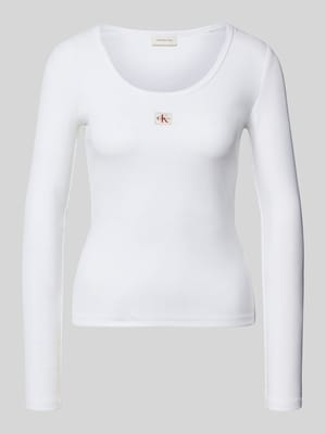Slim Fit Langarmshirt aus Baumwoll-Mix Shop The Look MANNEQUINE