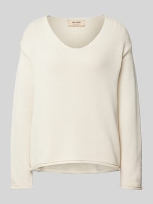 Gebreide pullover met V-hals, model 'BINE' Shop The Look MANNEQUINE