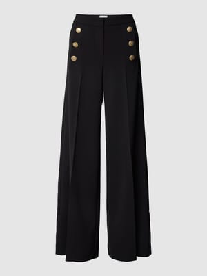 Spodnie materiałowe o luźnym kroju z listwą guzikową model ‘BRIDGET’ Shop The Look MANNEQUINE