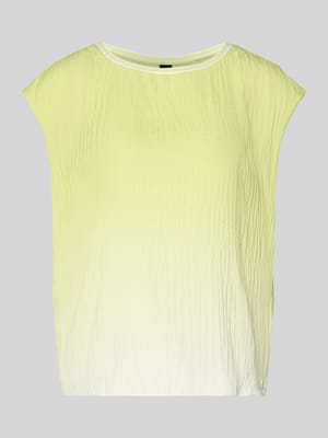 Bluzka z fakturowanym wzorem i okrągłym dekoltem Shop The Look MANNEQUINE