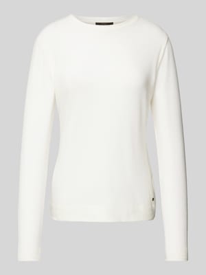 Shirt met lange mouwen en geribde ronde hals Shop The Look MANNEQUINE