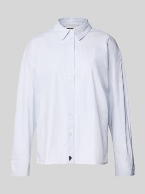 Regular fit overhemdblouse met labelstitching Shop The Look MANNEQUINE