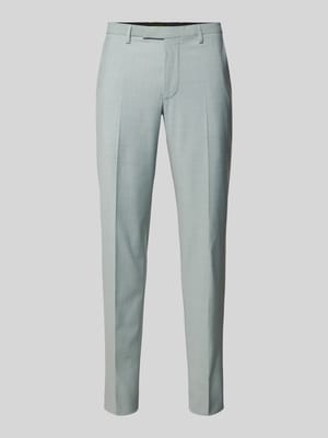 Tapered fit pantalon met persplooien, model 'Monopoli' Shop The Look MANNEQUINE