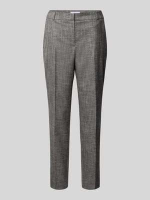 Slim fit stoffen broek van viscosemix met persplooien Shop The Look MANNEQUINE