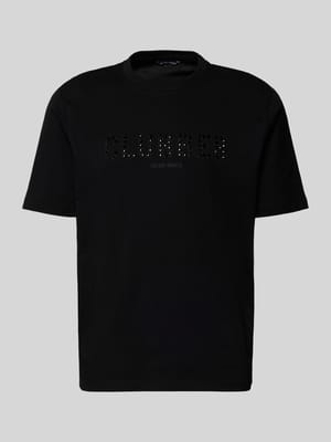 T-Shirt mit Label-Detail Shop The Look MANNEQUINE