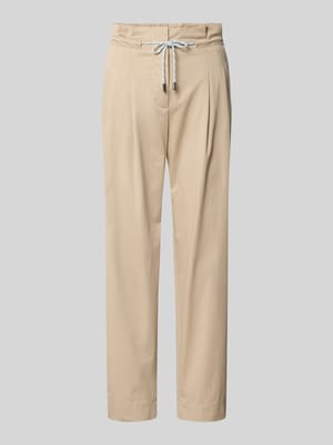 Straight fit stoffen broek met Tunnelkoord Shop The Look MANNEQUINE