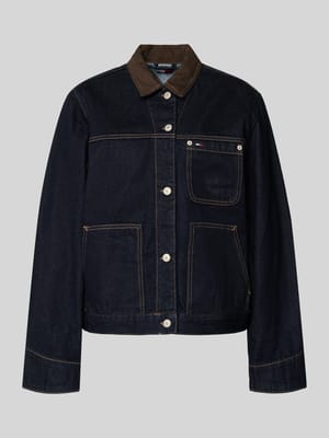 Oversized Jeansjacke aus reiner Baumwolle Shop The Look MANNEQUINE