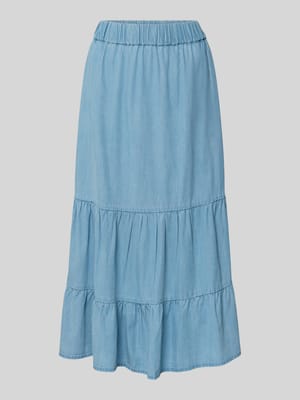 Spódnica midi z mieszanki lyocellu o wyglądzie denimu Shop The Look MANNEQUINE