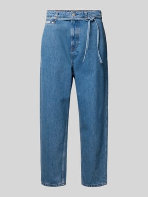Wide Leg Tapered Fit Jeans aus Baumwoll-Ananas-Faser-Mix Modell 'ISAK' Shop The Look MANNEQUINE