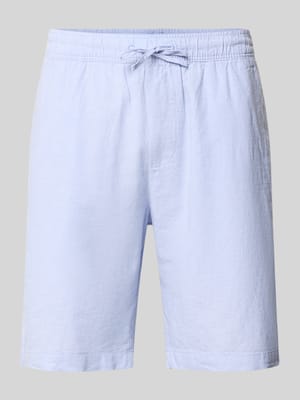 Shorts aus Leinen-Baumwoll-Mix mit elastischem Bund Shop The Look MANNEQUINE
