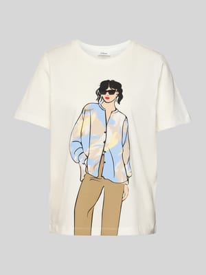 Relaxed Fit T-Shirt aus reiner Baumwolle Shop The Look MANNEQUINE
