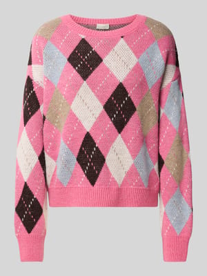 Sweter z dzianiny we wzór na całej powierzchni Shop The Look MANNEQUINE