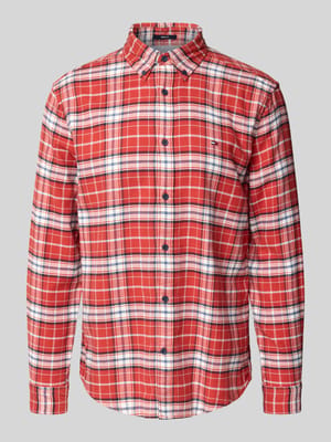 Regular Fit Flanellhemd aus reiner Baumwolle Shop The Look MANNEQUINE