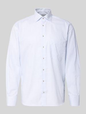 Comfort Fit zakelijk hemd van katoen met kentkraag Shop The Look MANNEQUINE