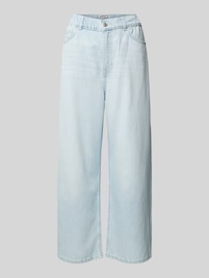 Wide leg jeans met elastische band Shop The Look MANNEQUINE