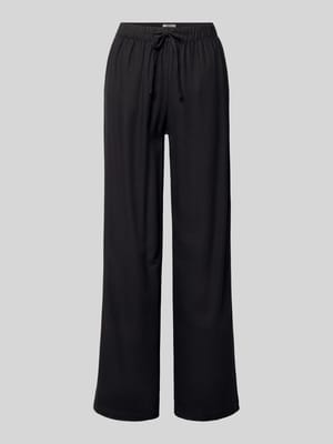 Wide Leg Leinenhose mit elastischem Bund Modell 'GOA' Shop The Look MANNEQUINE