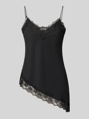 Top van satijn met kant Shop The Look MANNEQUINE