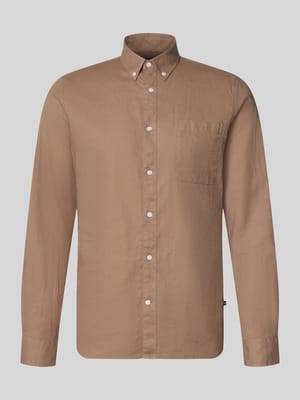 Koszula casualowa o kroju regular fit z dodatkiem lnu Shop The Look MANNEQUINE