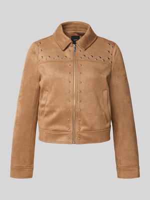 Jacke in Leder-Optik mit Nietenbesatz Shop The Look MANNEQUINE