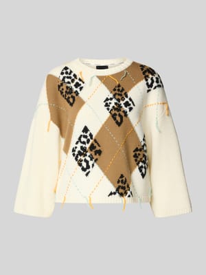 Strickpullover mit gerippten Abschlüssen Shop The Look MANNEQUINE