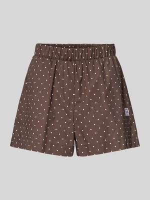 Shorts mit elastischem Bund und Label-Detail Modell 'FRIDA' Shop The Look MANNEQUINE
