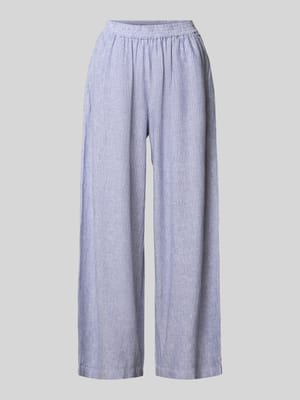 Stoffen broek van een mix van linnen en viscose met elastische band Shop The Look MANNEQUINE