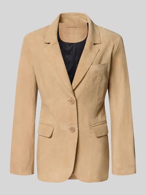 Regular Fit Blazer aus echtem Ziegenvelours Modell 'Mina' Shop The Look MANNEQUINE