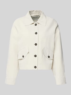 Loose Fit Hemdjacke aus Viskose-Leinen-Mix Shop The Look MANNEQUINE