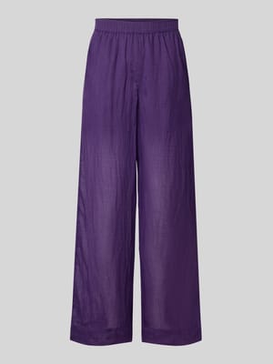 Wide fit stoffen broek met elastische band Shop The Look MANNEQUINE