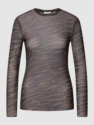 Bluzka z długim rękawem z półprzezroczystego materiału Shop The Look MANNEQUINE
