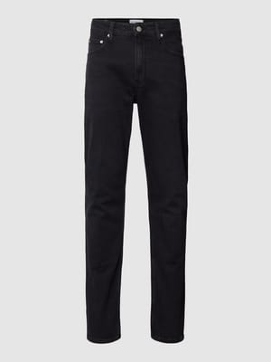 Slim Fit Jeans mit Label-Details Shop The Look MANNEQUINE