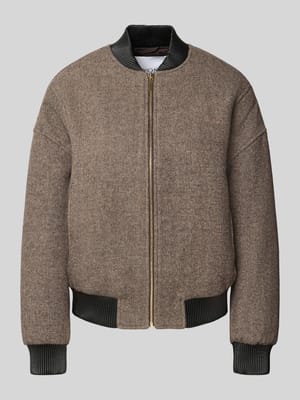 Regular Fit Bomberjacke mit Baumwoll-Viskose-Anteil Shop The Look MANNEQUINE