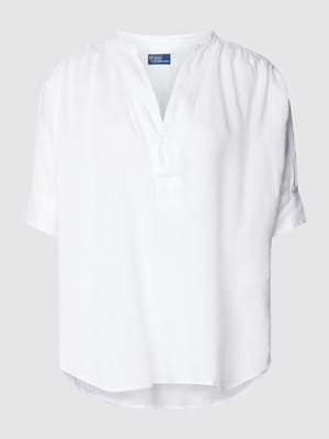 Blusenshirt aus Leinen mit Tunikakragen Modell 'RAYAN' Shop The Look MANNEQUINE