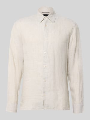 Regular Fit Leinenhemd aus reinen Leinen Modell 'Lawrence' Shop The Look MANNEQUINE