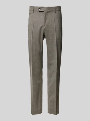 Straight leg pantalon met persplooien, model 'Genius' Shop The Look MANNEQUINE