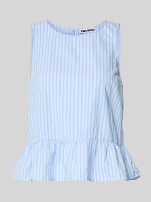 Popeline Top mit rückseitigem Schlüsselloch-Ausschnitt Shop The Look MANNEQUINE