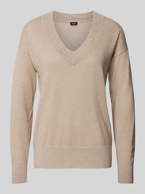 Gebreide pullover van wolmix met V-hals Shop The Look MANNEQUINE