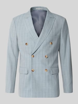 Slim Fit Sakko aus Wolle mit Doppelreihe Shop The Look MANNEQUINE