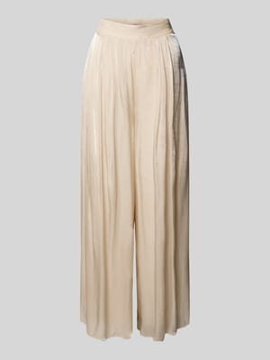 Wide Leg Hose aus fließendem Stoff mit elastischem Bund Shop The Look MANNEQUINE