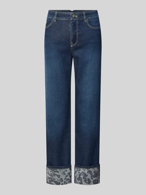 feminine fit jeans met omslag en steekzakken Shop The Look MANNEQUINE