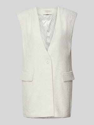 Gilet met V-hals en klepzakken, model 'BRIE' Shop The Look MANNEQUINE
