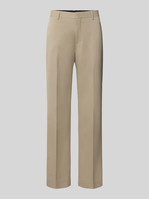 Spodnie o kroju straight fit z dodatkiem wiskozy model 'Wesley' Shop The Look MANNEQUINE