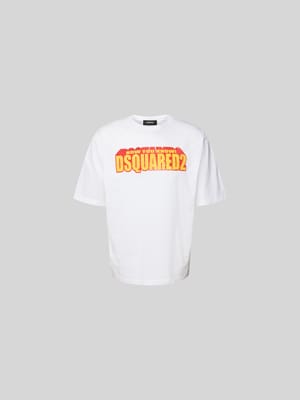 T-Shirt mit Label-Print Shop The Look MANNEQUINE