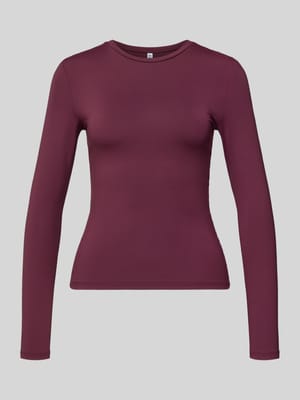 Slim Fit Langarmshirt mit Rundhalsausschnitt Modell 'LULA' Shop The Look MANNEQUINE