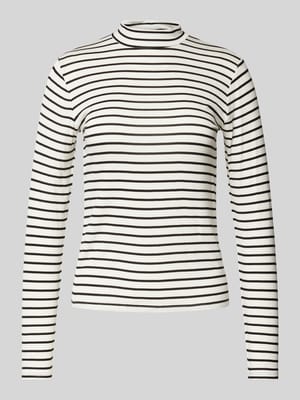 Slim Fit Longsleeve mit Stehkragen Shop The Look MANNEQUINE