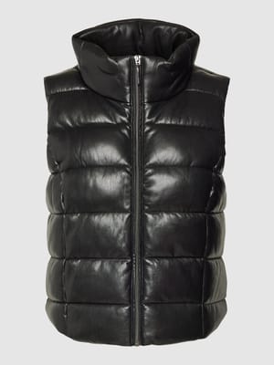 Bodywarmer in leerlook Shop The Look MANNEQUINE