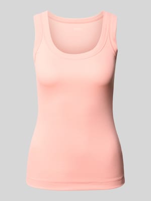 Tanktop in Ripp-Optik mit Rundhalsausschnitt Shop The Look MANNEQUINE