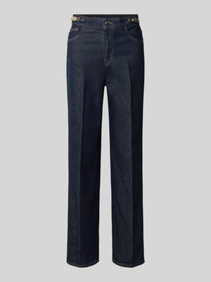 Straight Fit Jeans mit Knopfverschluss Shop The Look MANNEQUINE