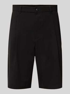 Korte tailored fit broek met bandplooien Shop The Look MANNEQUINE