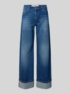 Wide leg jeans met omslag, model 'P8' Shop The Look MANNEQUINE